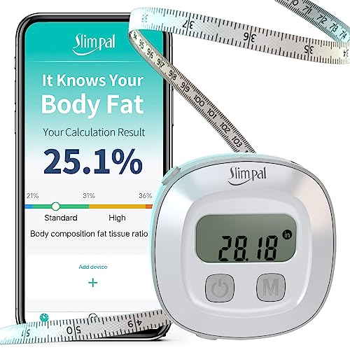 Slimpal Body Tape Measure, Tool for Monitoring Body Fat, Measuring Tape for Body, Digital Smart Retractable Measuring Tape for Accurately Measuring BMI Fitness Body Shape and Weight-Loss