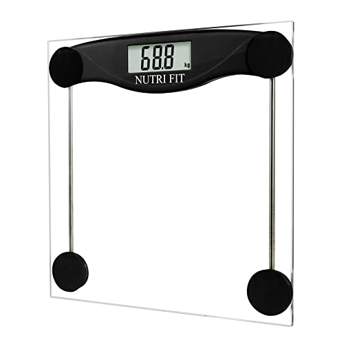 Digital Bathroom Scale for Body Weight Accurate, Smart Weighing Scale Bath Electronic Scale Kg for Weight Loss, 330lbs Capacity, Large Display, Black