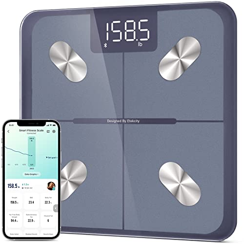 Etekcity Smart Scale for Body Weight and Fat, Digital Bathroom Body Composition Machine, Accurate Bluetooth Weighing Monitor for People’s BMI, Million-User App Offers Meal & Exercise Plan, 400lb