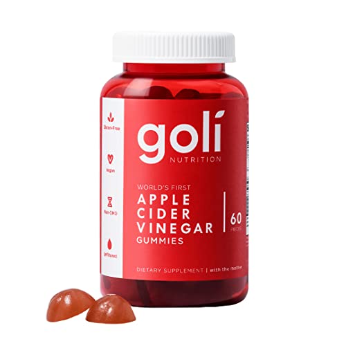 Goli Apple Cider Vinegar Gummy Vitamins – 60 Count – Vitamin B12, Gelatin-Free, Gluten-Free, Vegan & Non-GMO