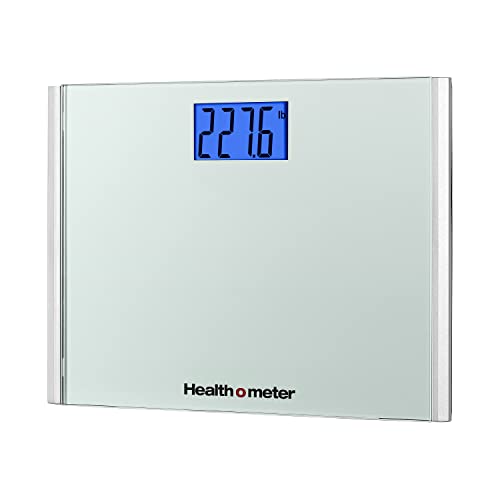 Health o meter Extra Wide Glass Digital Scale for Body Weight, Bathroom Scale, Accuracy & Precision, Backlit LCD Display, 440 lbs Capacity, Batteries Included