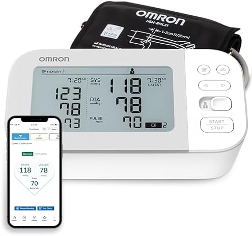 OMRON Gold Upper Arm Blood Pressure Monitor – Clinically Validated Blood Pressure Arm Cuff – Use OMRON Connect App for Unlimited Free Measurements